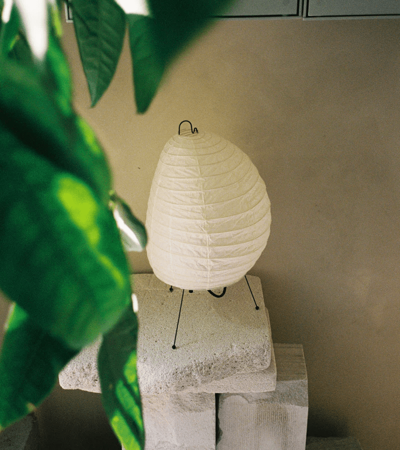Elaris moderne bordlampe i rispapir