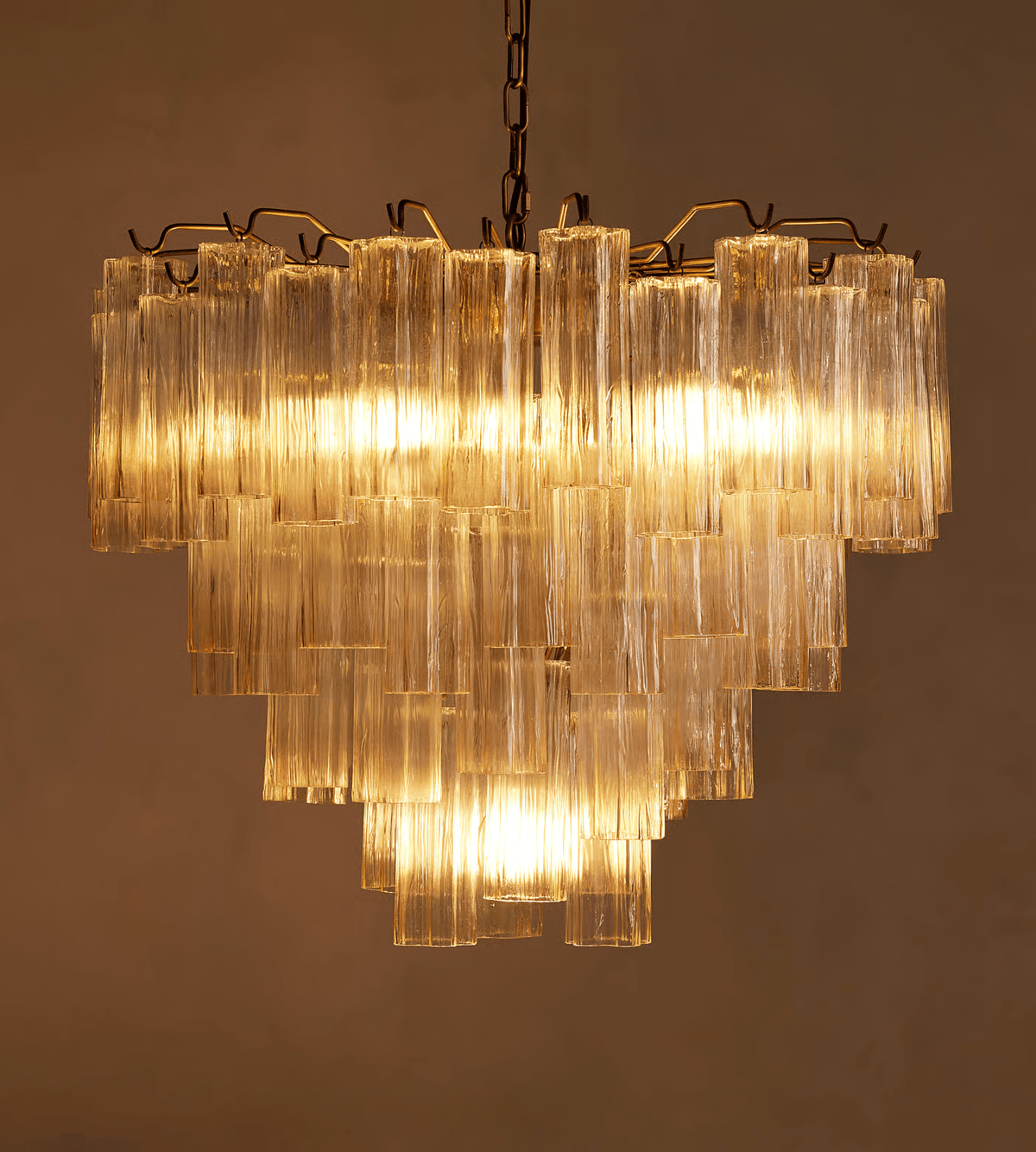 Celeira Chandelier Murano Glass Tiered Green