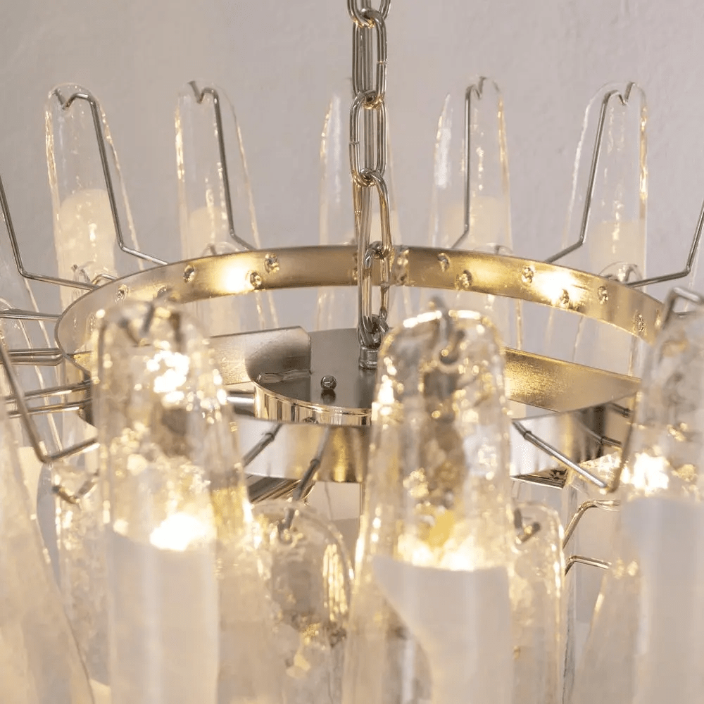 Eiroeon kristallkrona i våningar av italienskt Murano-glas