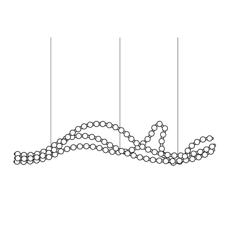 Sputnik-ljósakróna úr látúni