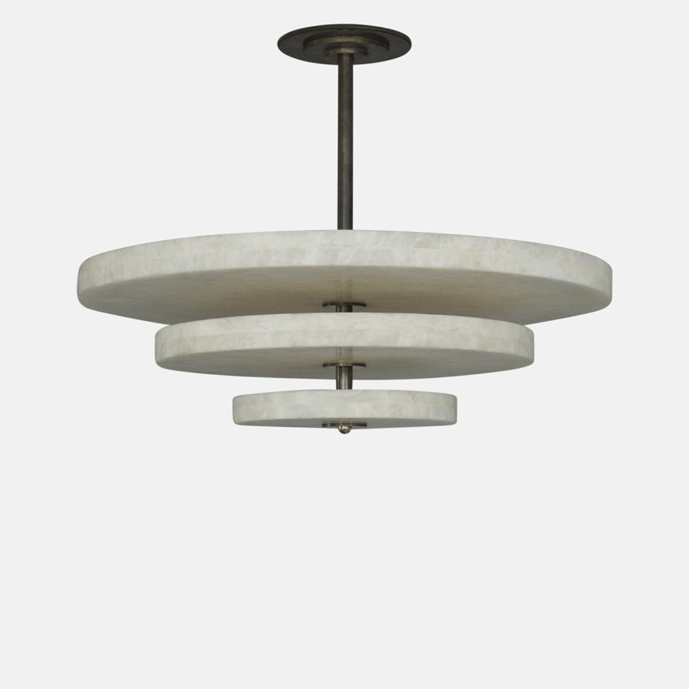 Minimalistisk pendellampa i alabaster Nivoreria