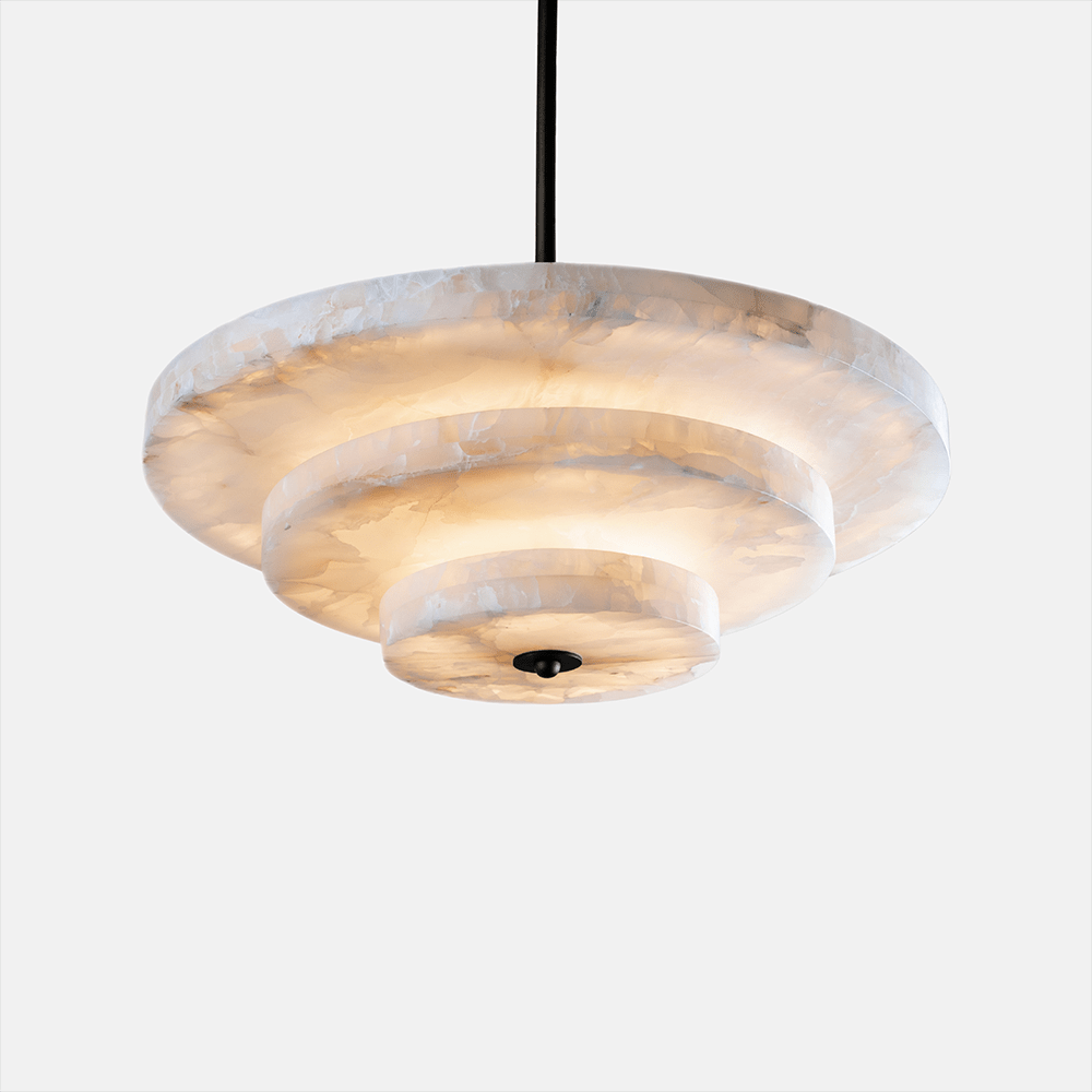 Minimalistisk pendellampa i alabaster Nivoreria