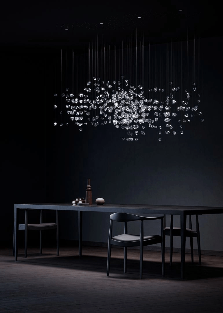 Candeeiro de teto OreStone Grand em cristal de quartzo personalizável