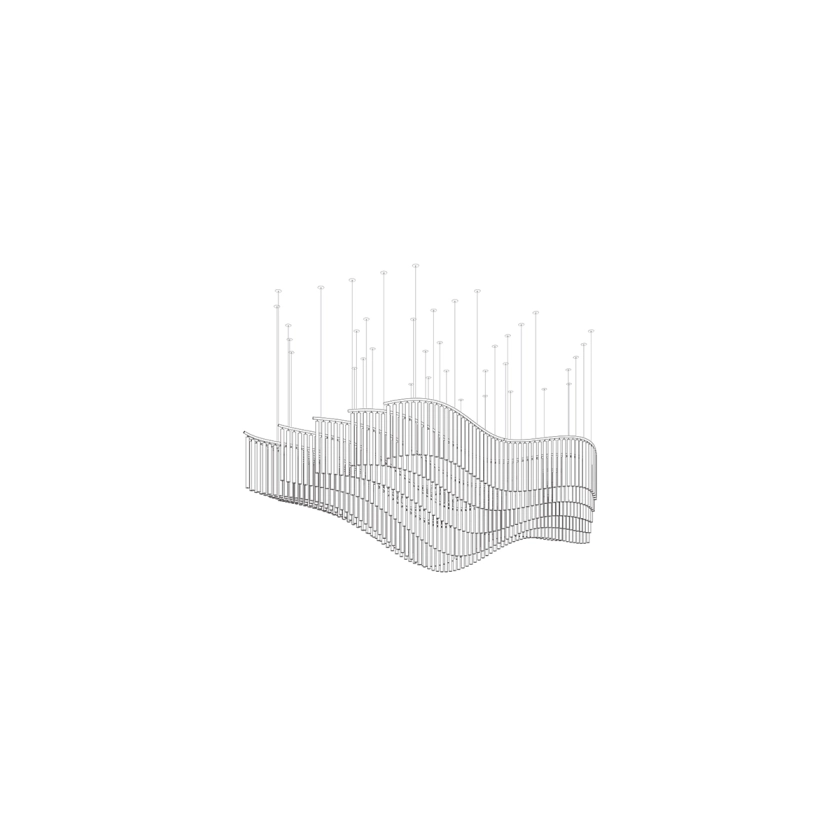 Rivella Shimmering Cascade-lysekrone i krystalglas