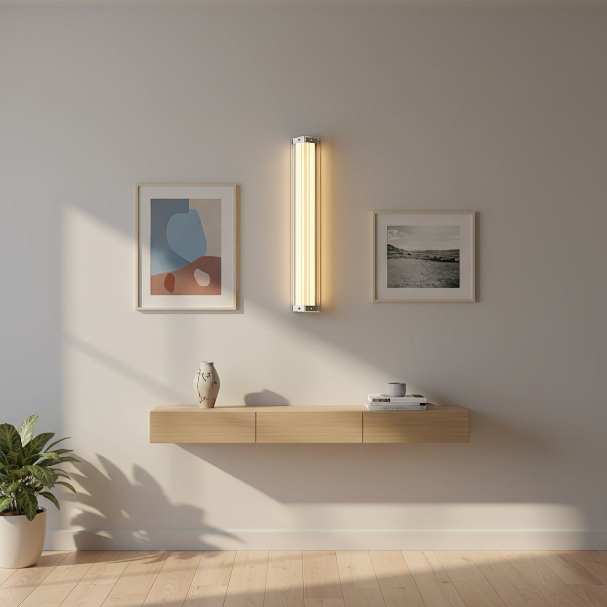 Veleella sexkantig vägglampa i glas