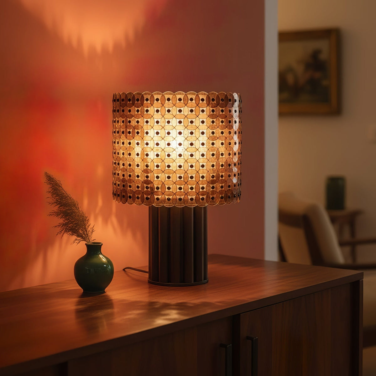 Calaliella-bordlampe med skivelameller