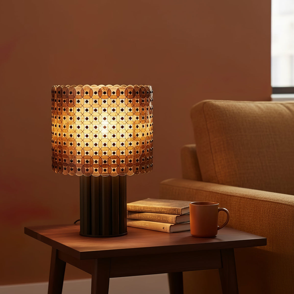 Calaliella-bordlampe med skivelameller