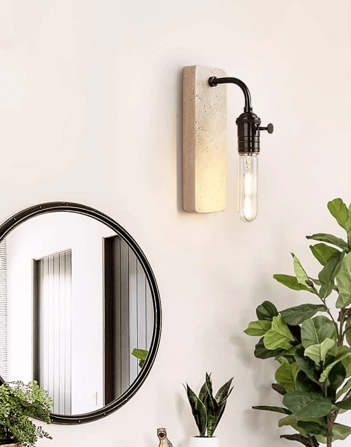Alistair industriell stenlampa för vägg