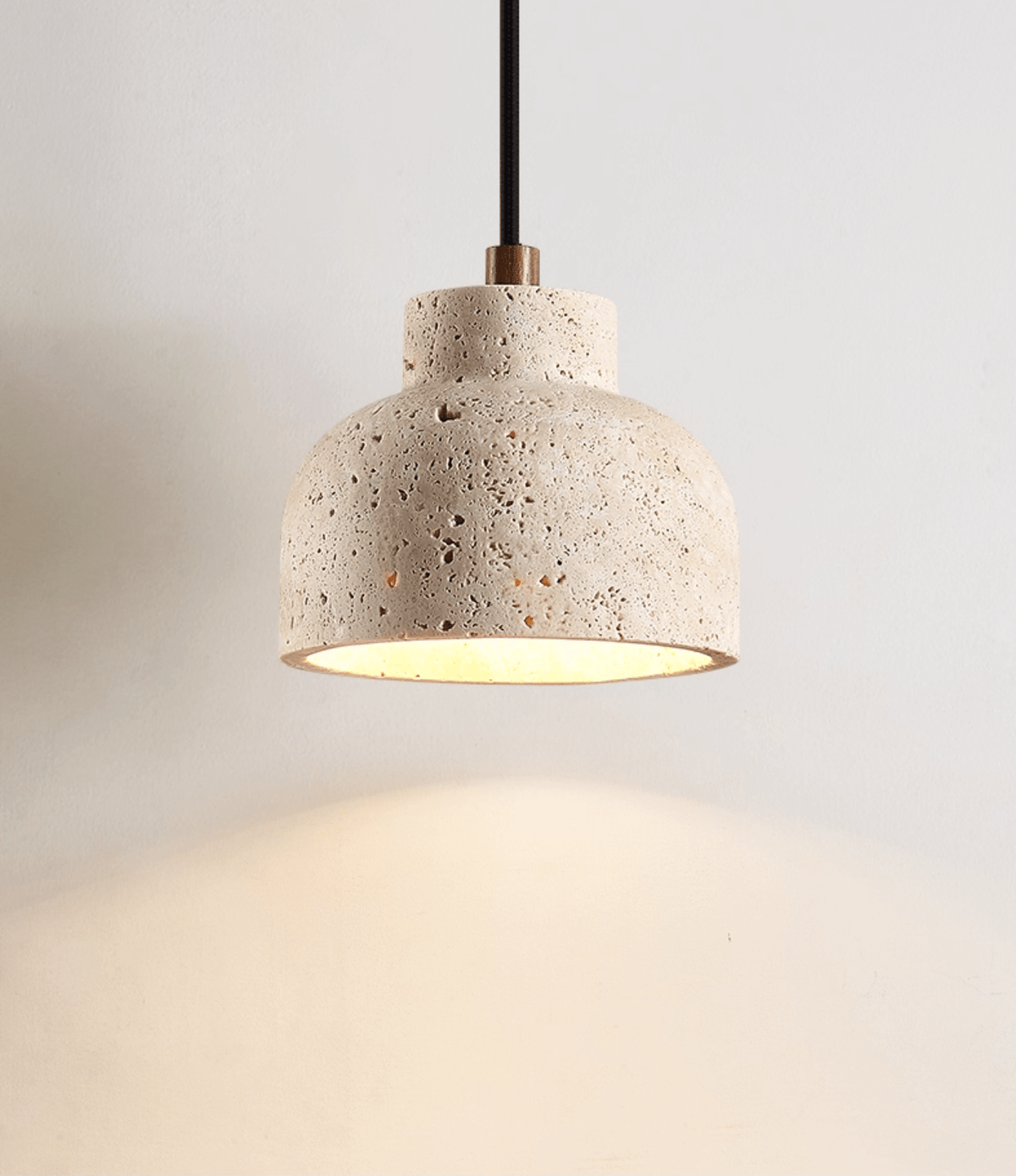 Candeeiro suspenso de travertino Noraneria Bell