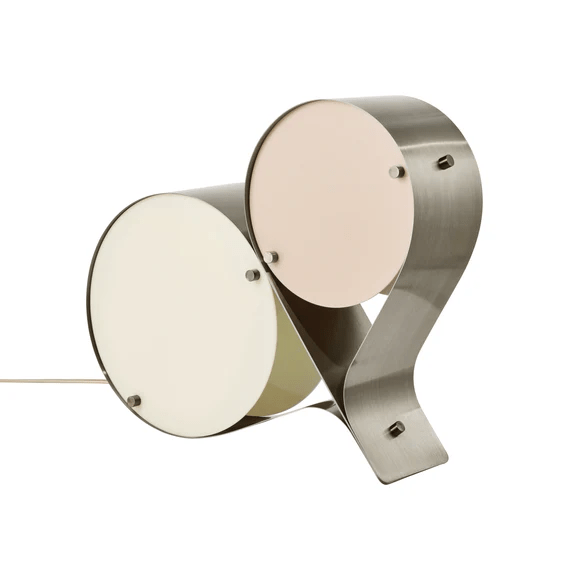 Duet-bordlampe med svævende skiver