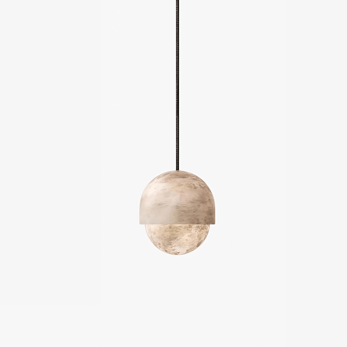Valcien Lunar Dome pendellampa i alabaster