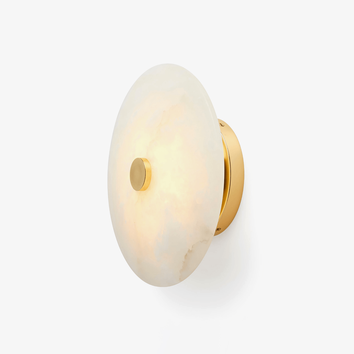 Candeeiro de parede moderno Ines Eterna em alabastro branco