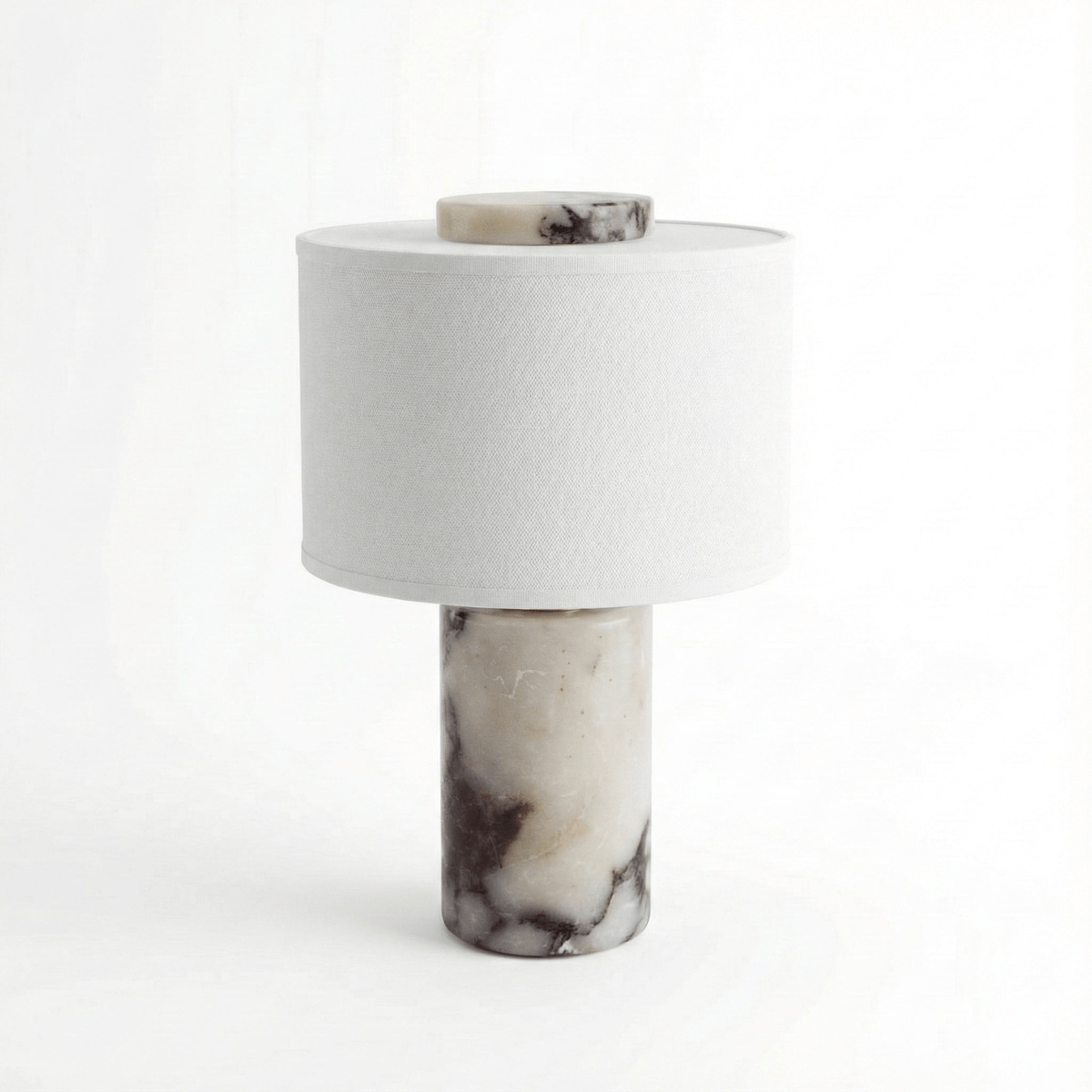 Candeeiro de mesa elegante Eros Lumivor em mármore e tecido