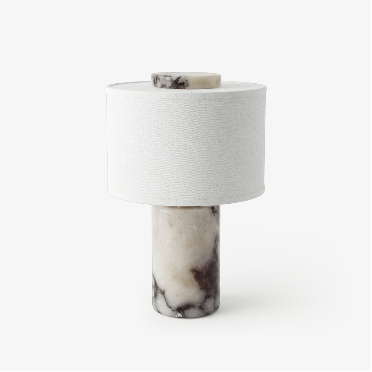 Candeeiro de mesa elegante Eros Lumivor em mármore e tecido