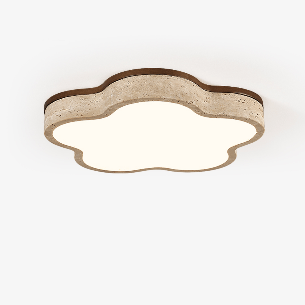 Candeeiro de teto Marshmallow Cloudline de cinco pétalas em travertino amarelo Yuki