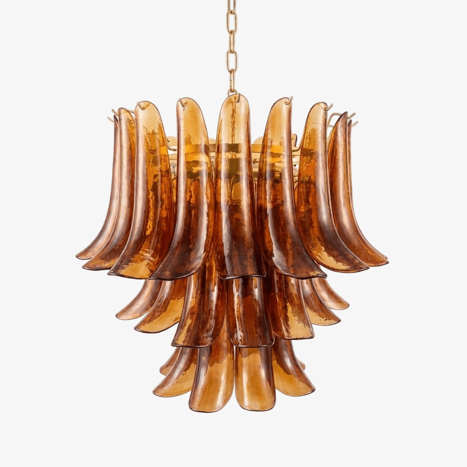 Grav kunstnerisk Murano-glaslysekrone