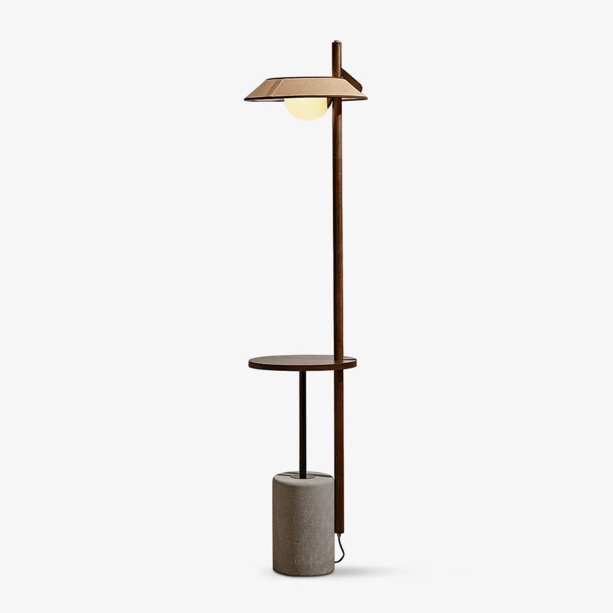 Mirz minimalistisk gulvlampe i valnøddetræ