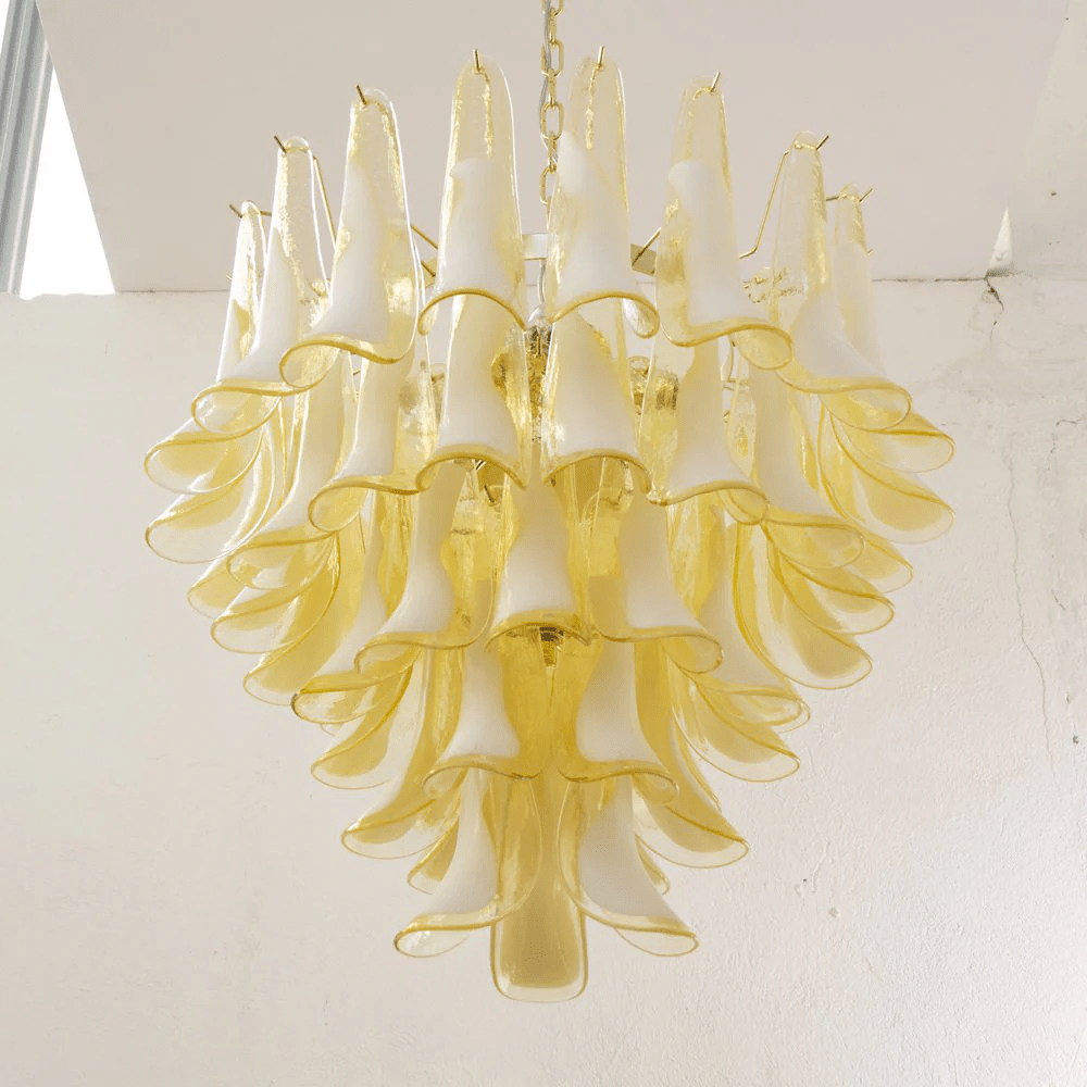 Candeeiro de teto romântico em vidro de Murano Cysp