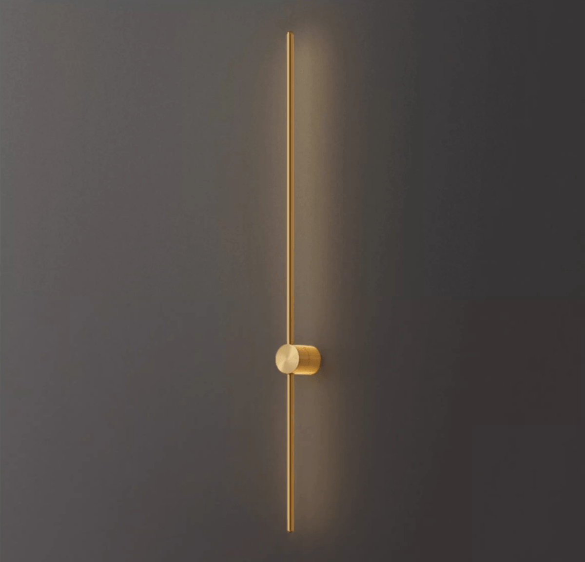 Nestx minimalistisk væglampe med messingstang