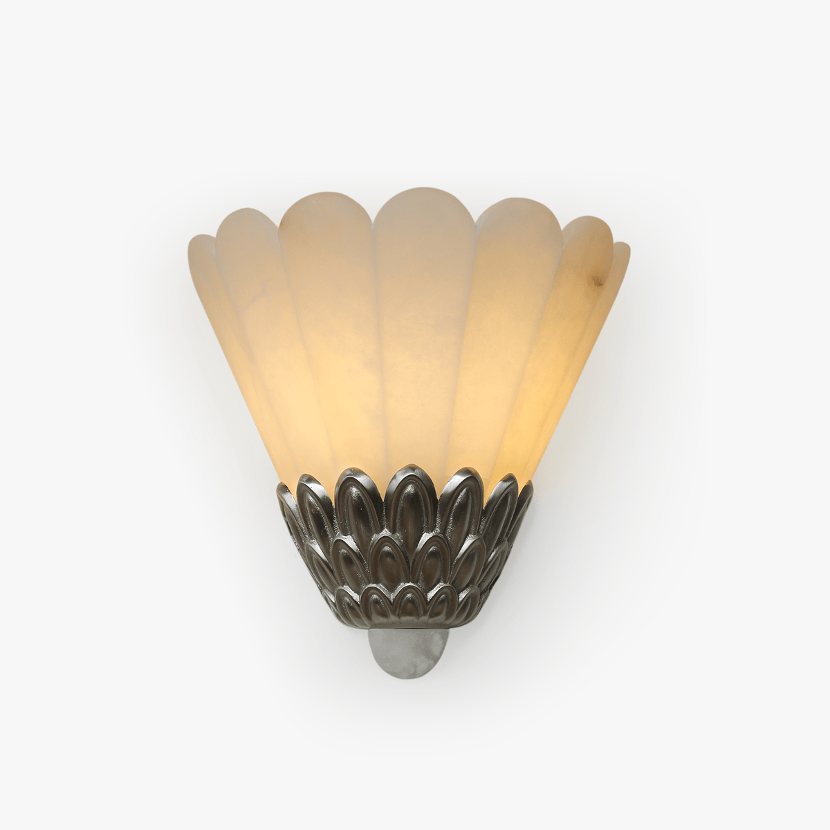 Candeeiro de parede vintage Marbe em alabastro com pétalas