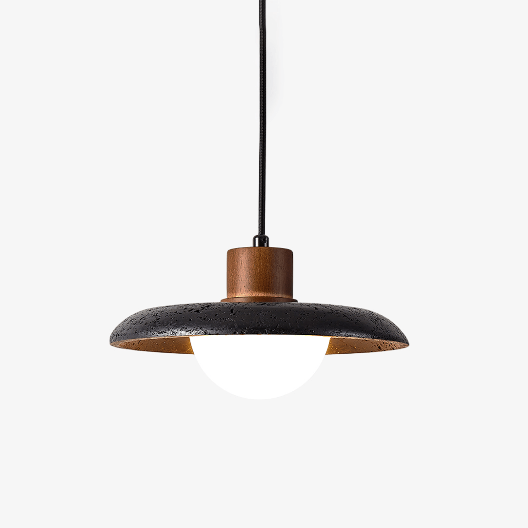 Podve minimalistisk pendel i sort travertin