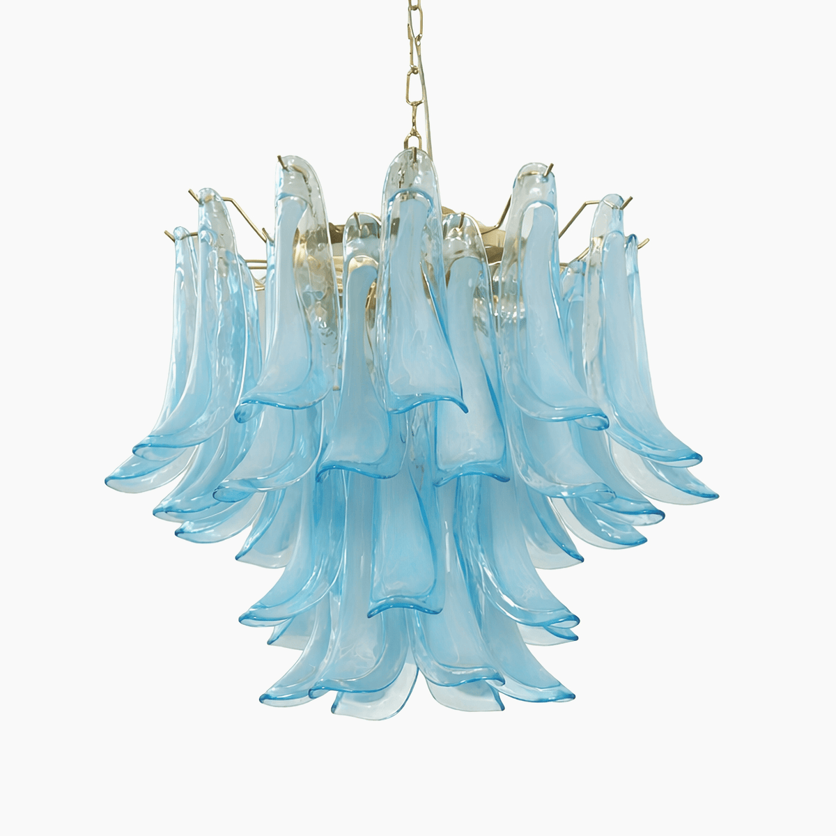Candeeiro de teto em vidro Elio Azure Drift