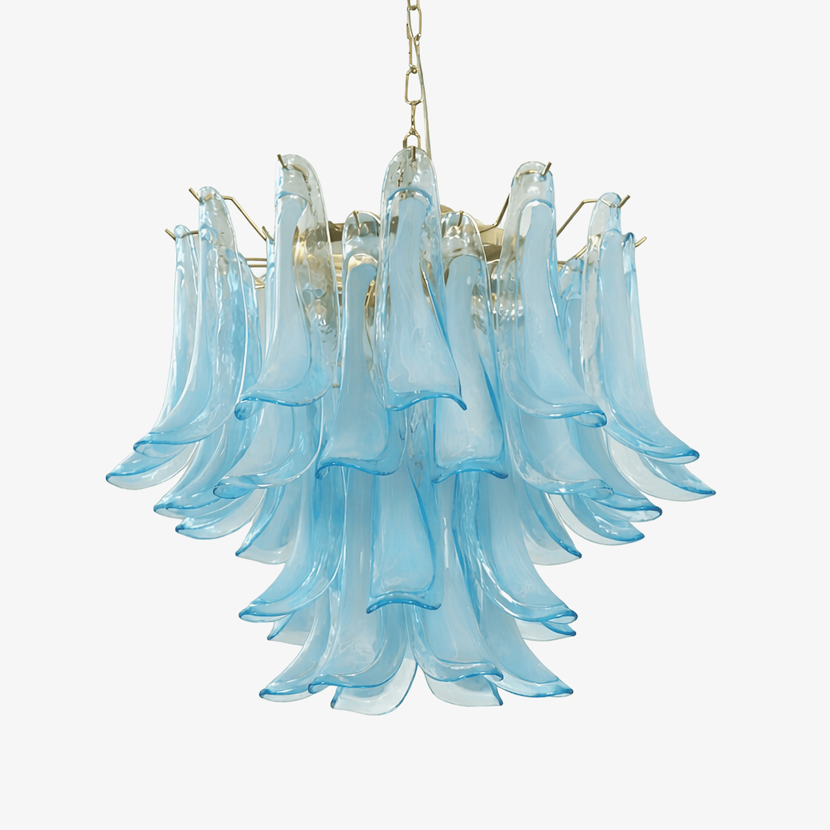 Candeeiro de teto em vidro Elio Azure Drift