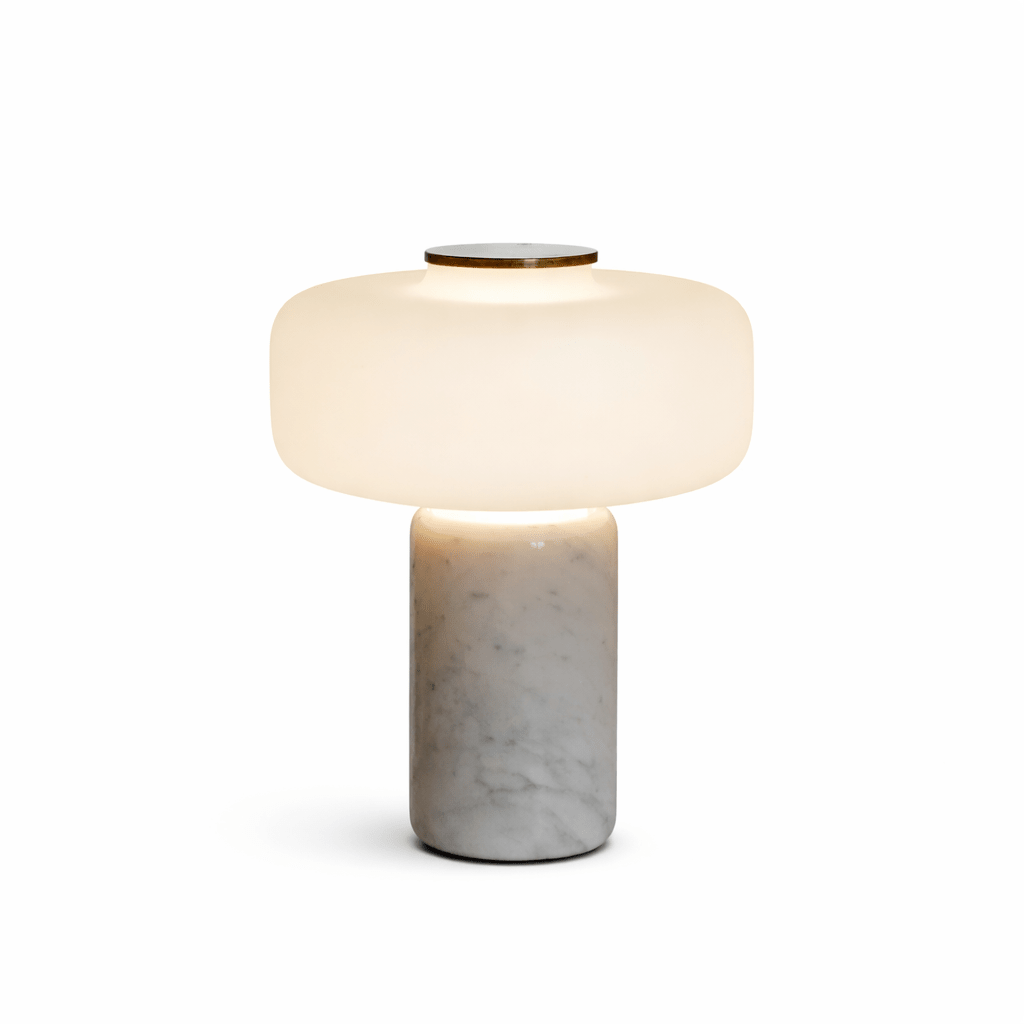 Cima genopladelig marmorbordlampe