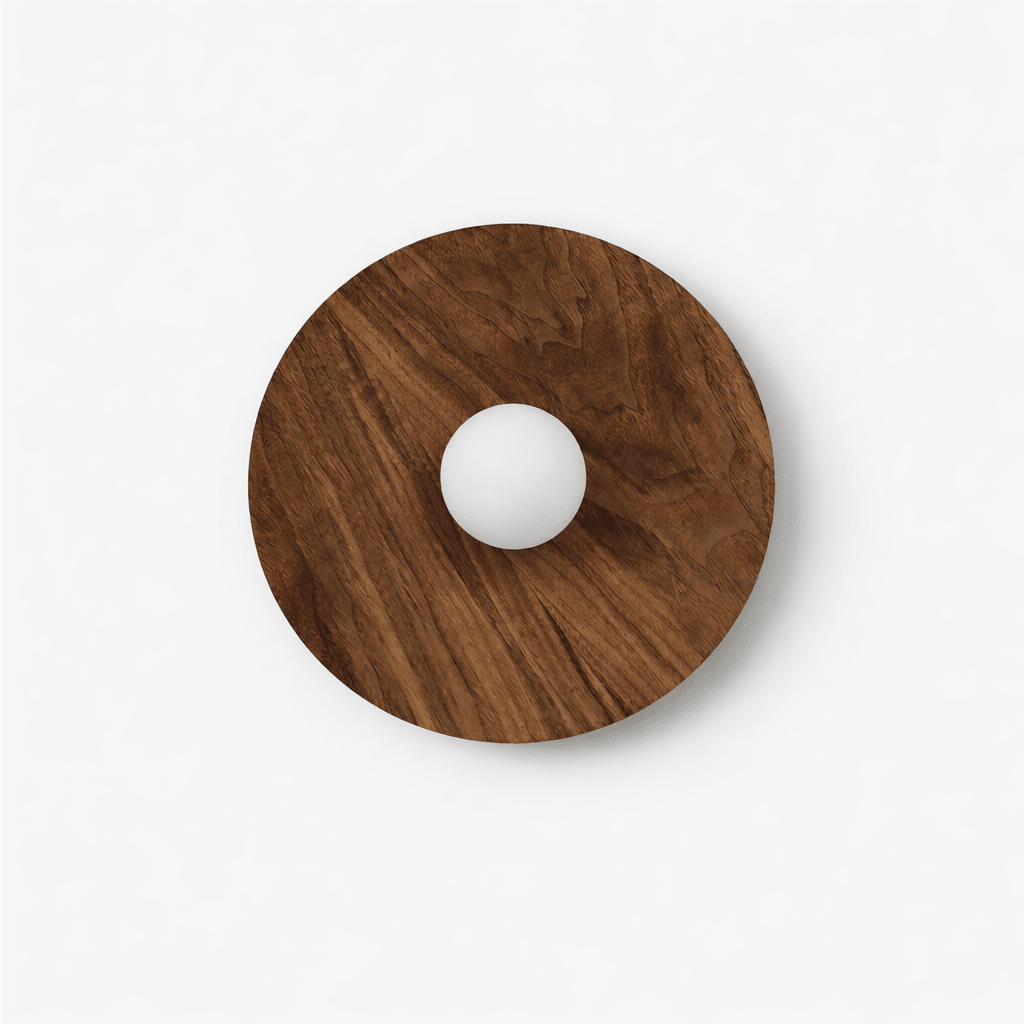 Rinalise Wood Disc Wall Light