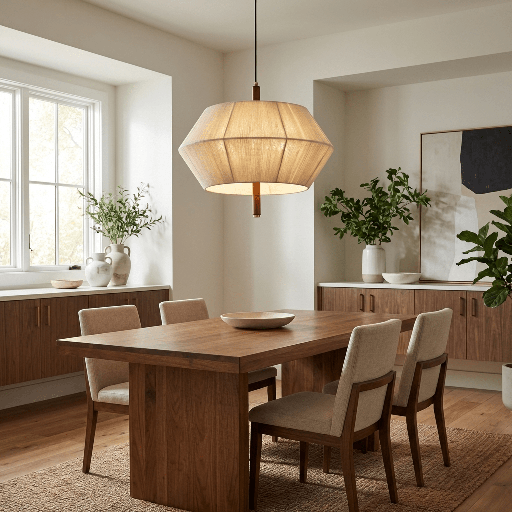 Serivia geometrisk taklampa i linne