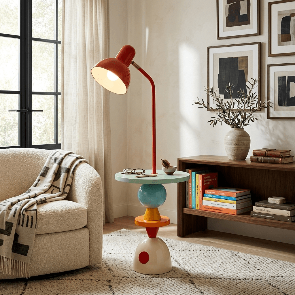 Zelora Playform bordlampe med farveblokke