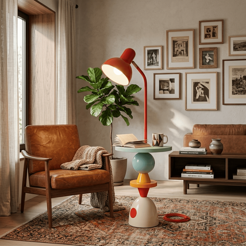 Zelora Playform bordlampe med farveblokke