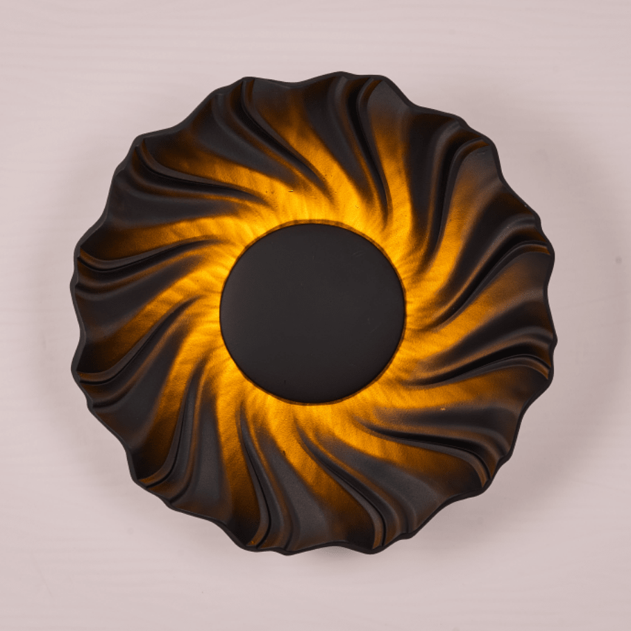 Aplique de parede solar em espiral Caluenne