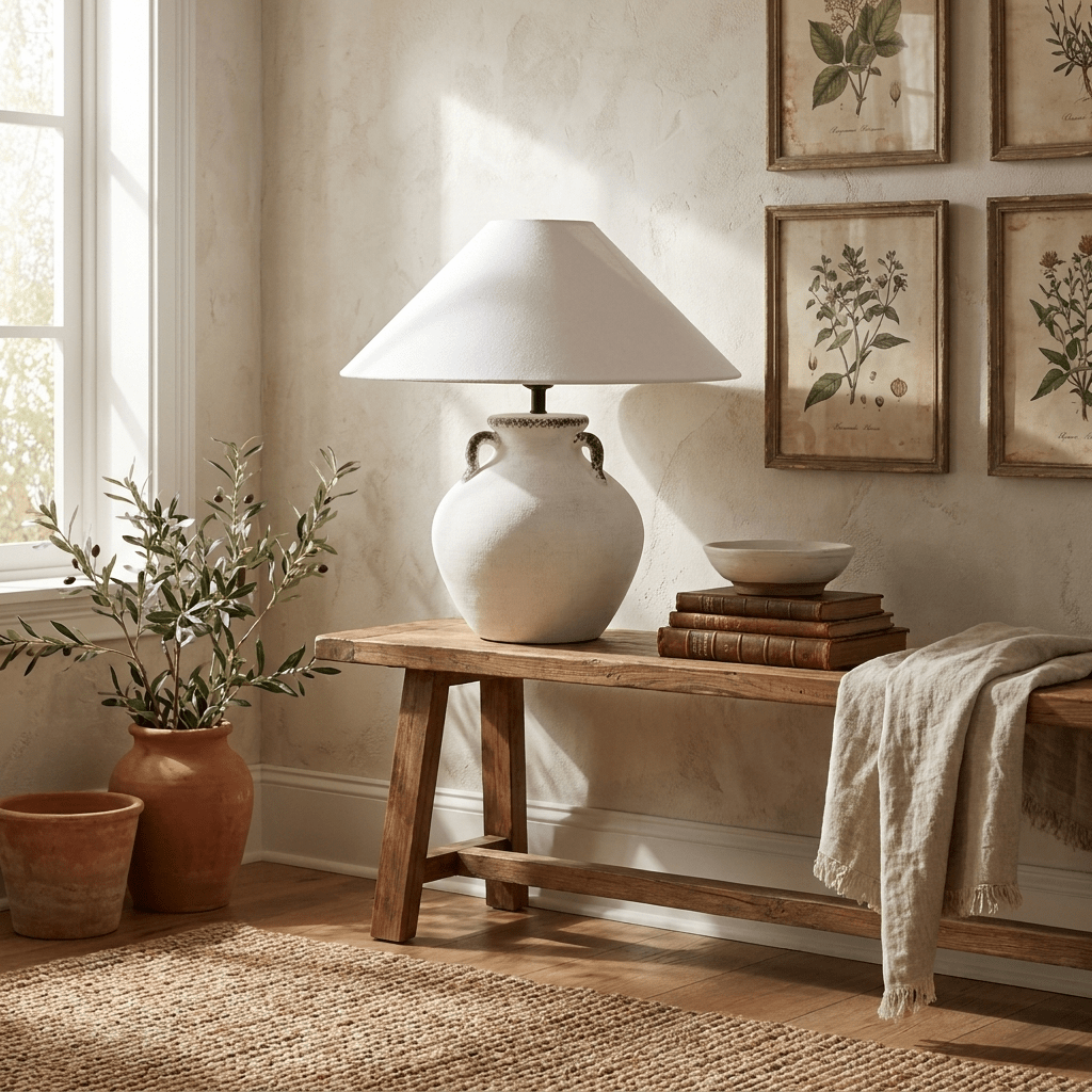 Avelora keramisk bordlampe