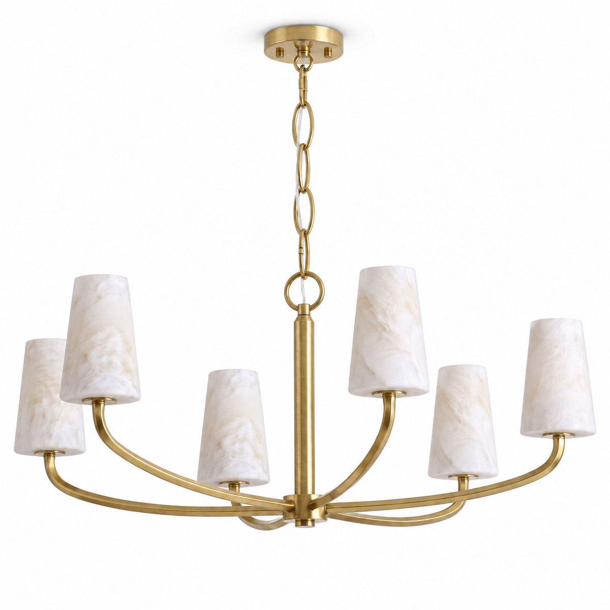 Norford-lysekrone i alabast