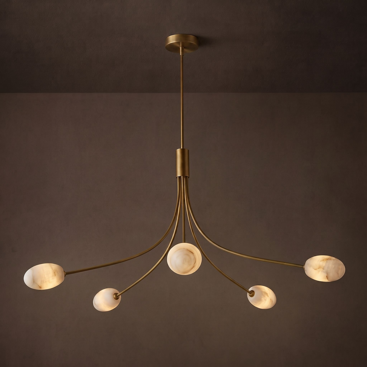 Candeeiro de lustre em alabastro Castercombe