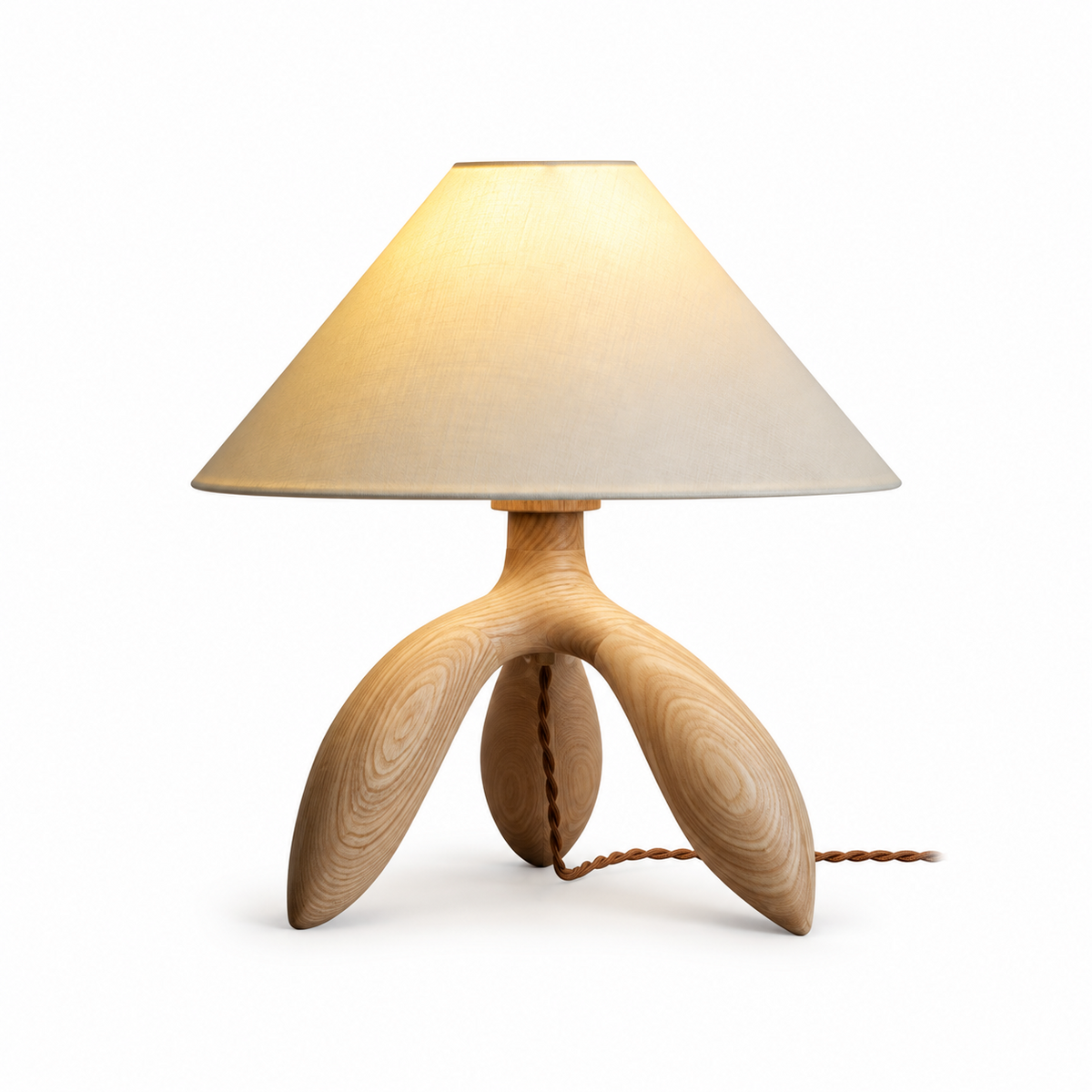 Candeeiro de mesa Vardencombe em madeira