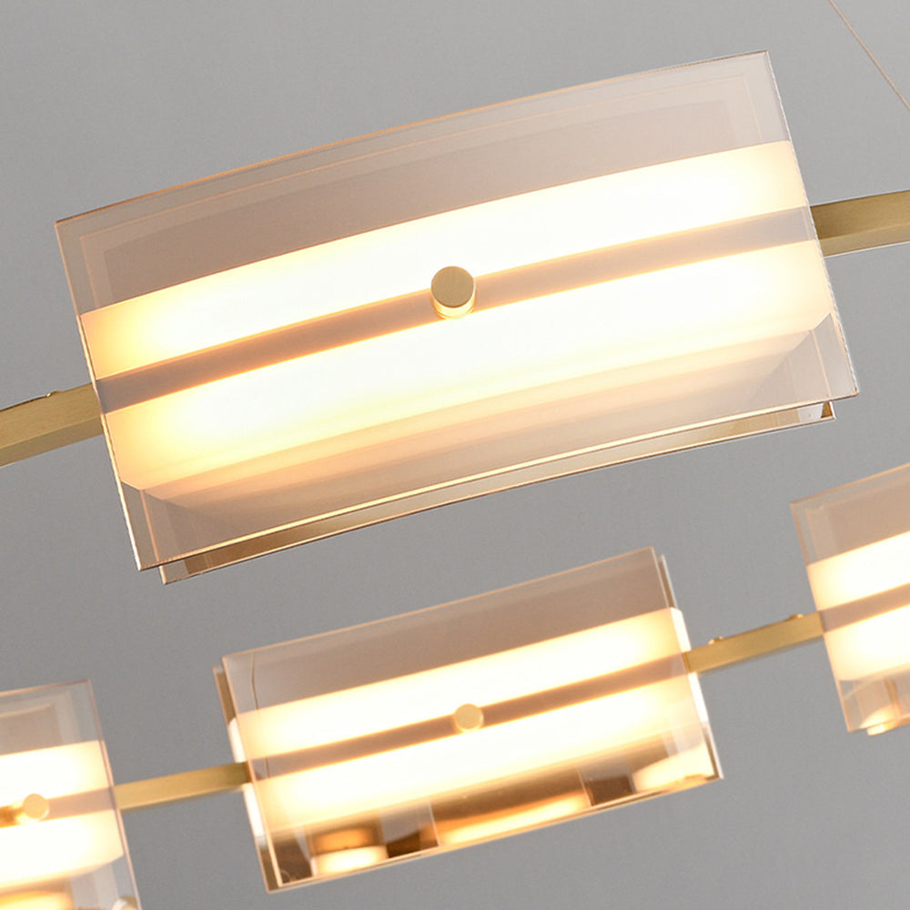 Arisha minimalistisk ringformad pendellampa i metall, svart/guld