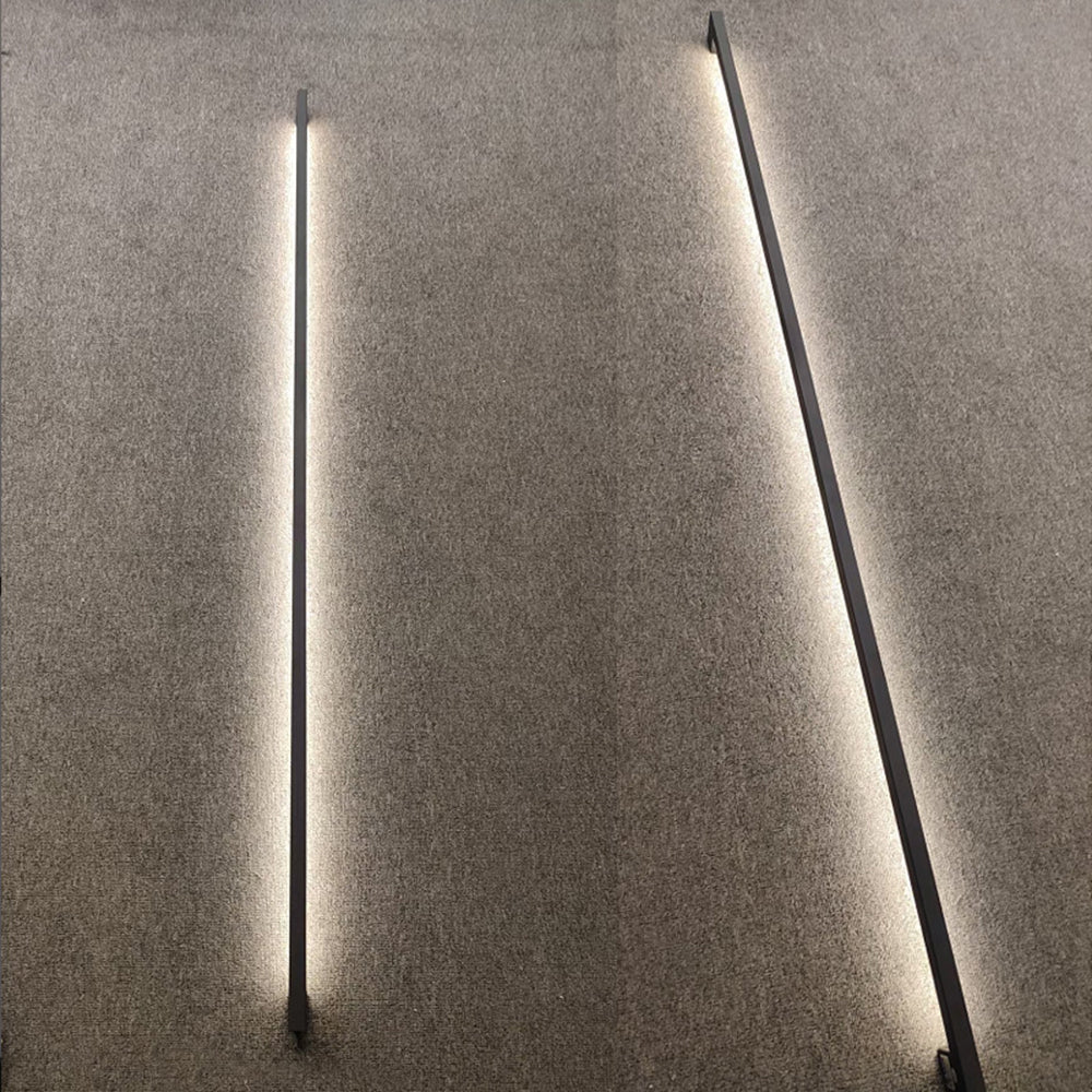 Evoa Modern Slim Linear Black LED Wall Lamp