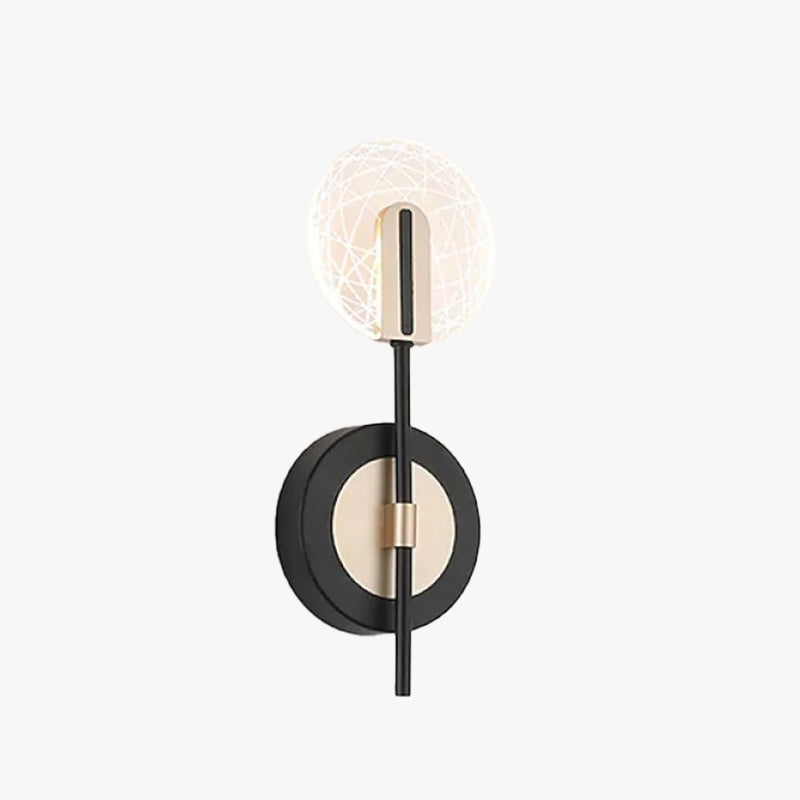 Valentina Wall Lighting Disc Modern, Metal/, Black/White, Bedroom