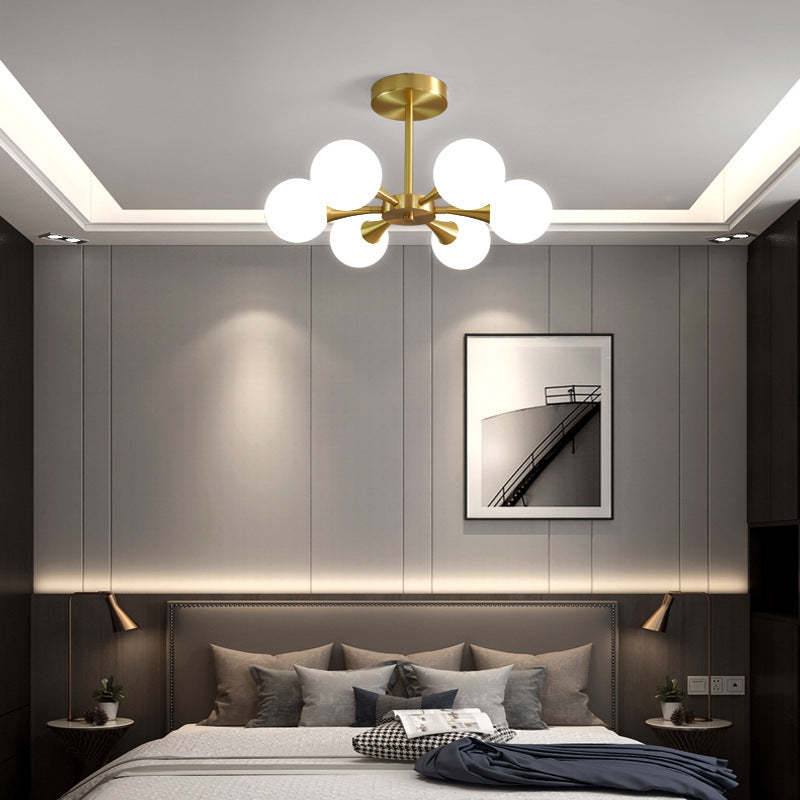 Valentina modern plafond i glas med bubbeleffekt