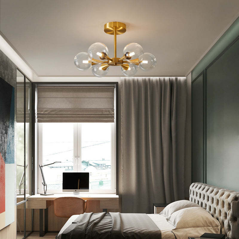 Valentina modern plafond i glas med bubbeleffekt