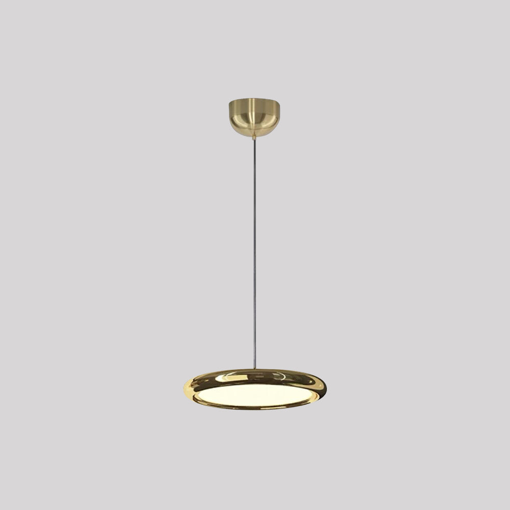 Arisha minimalistisk cirkelformet pendellampe i metal, sølv/guld/rosa guld