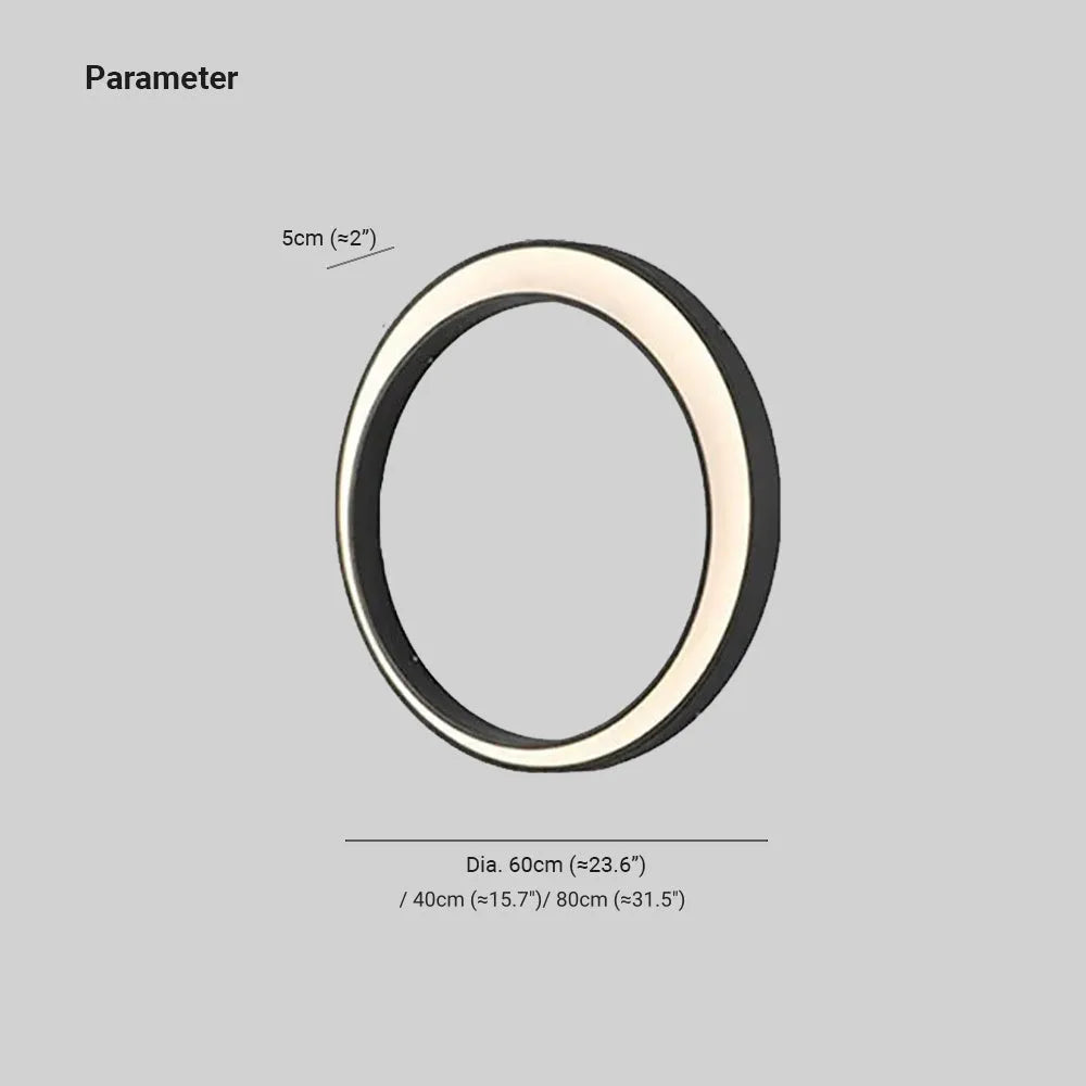Ray Art Deco -rengasvalaisin metallia, kuunhohto, ulkoseinävalaisin