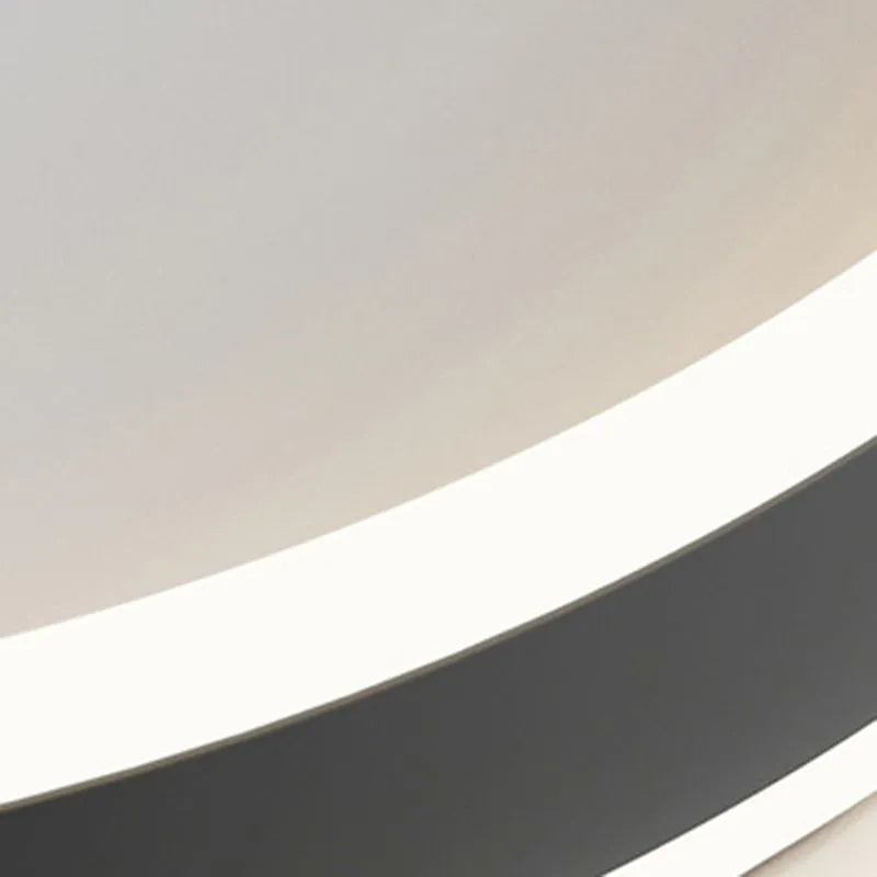 Arisha moderne rund LED-loftslampe i metal, hvid/sort