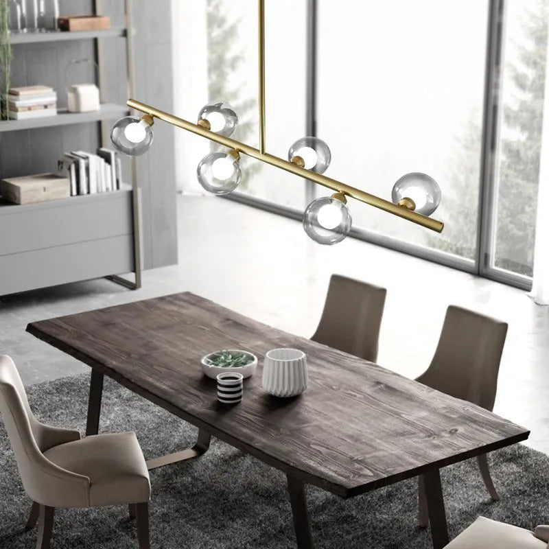 Lumirel Pendant Light Linear Bubble Glass
