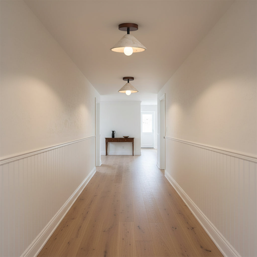 Valorian Travertine Ceiling Lamp
