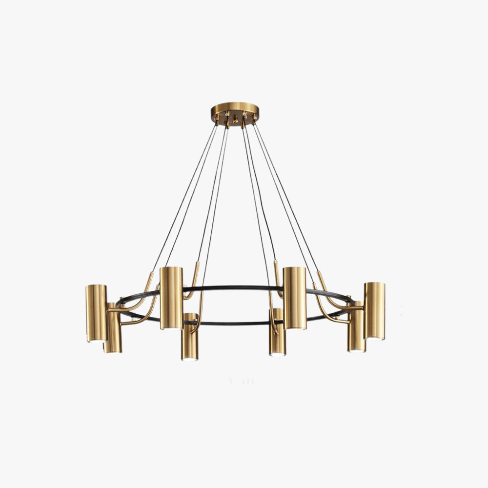 Arisha moderne spotlight-pendellampe i metal, guld