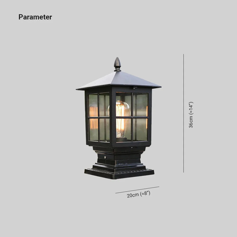 Arvico utomhusbelysning modern glaslykta LED-stolpe
