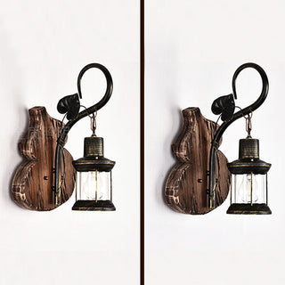Austin Vägglampa Gurkor/Ljus Vintage Trä/Metall Sovrum/Vardagsrum